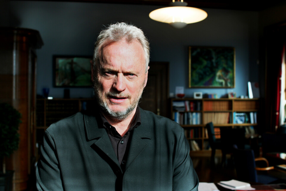 Byrådsleder Raymond Johansen og Arbeiderpartiet er fortsatt større enn SV. Men bare såvidt, på siste Oslo-måling. Raymond Johansen på byrådslederens kontor på Oslo rådhus.