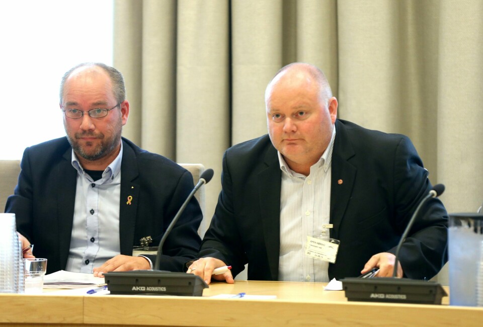 Torbjørn Bongo, her til venstre, vil ha lederdebatt i Arbeiderpartiet.
