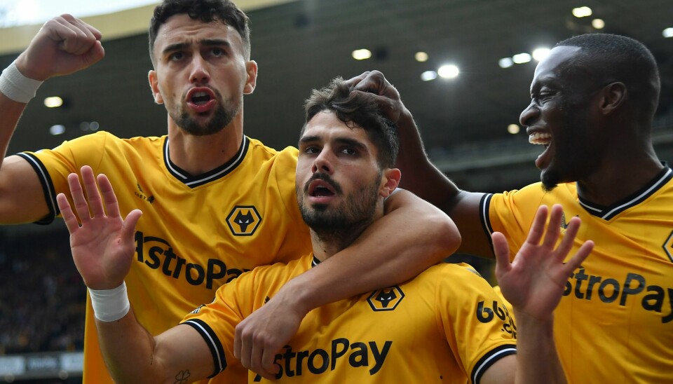 Wolverhampton kunne juble for en overraskende seier mot Manchester City. Wolverhampton-jubel mot Manchester City. Foto: Rui Vieira, AP / NTB