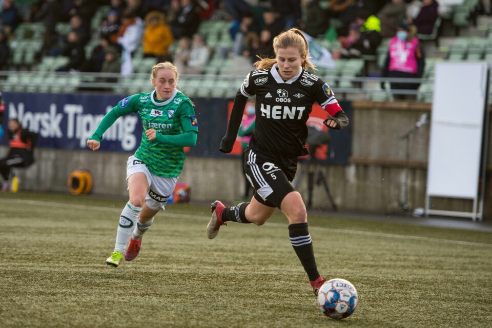 Cesilie Andreassen sikret cupfinalebillett for Rosenborg Cesilie Andreassen sikret cupfinalebillett for Rosenborg. Foto: Carina Johansen / NTB