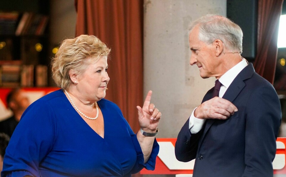 Erna Solberg og Jonas Gahr Støre var klare motpoler i valgkampen. Erna Solberg, Jonas Gahr Støre