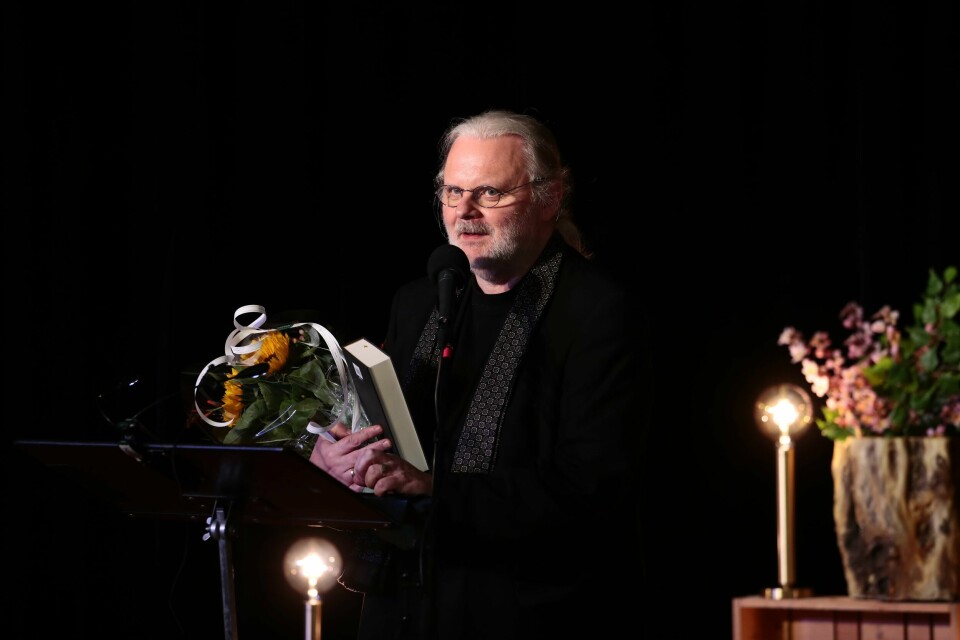 Jon Fosse under lanseringen av hans verk Septologien på Det Norske Teatret. Her leser Jon Fosse fra første bind av «Septologien» i 2019. I september kommer tredje og avsluttende bind på storverket. Foto: Håkon Mosvold Larsen / NTB