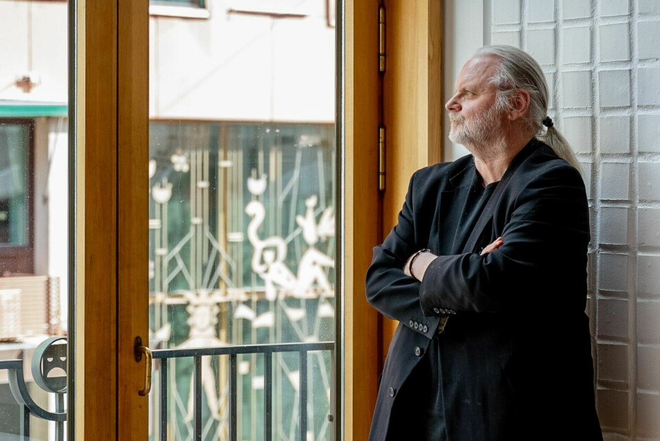 Jon Fosse under lansering av tredje bindet i Septologien. Jon Fosse lanserte nyleg det tredje bindet i «Septologien». Foto: Ali Zare / NTB