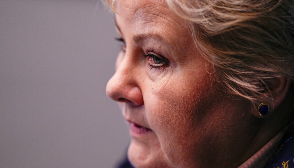 Høyre-leder Erna Solberg. Stortingets kontrollkomité ønsker et skriftlig svar fra Erna Solberg om aksjesaken.Foto: Javad Parsa / NTB