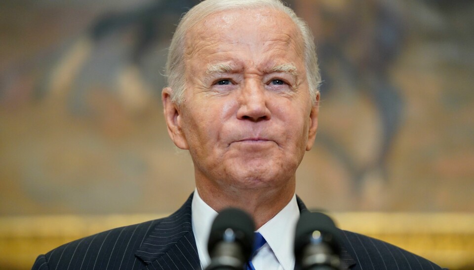 USAs president Joe Biden møtte pressen for å snakke om blant annet arbeidsmarkedstallene i Det hvite hus fredag. Senere samme dag sendte han en skriftlig uttalelse om årets mottaker av Nobels fredspris. USAs president Joe Biden møtte pressen for å snakke om blant annet arbeidsmarkedstallene i Det hvite hus fredag. Senere samme dag sendte han en skriftlig uttalelse om årets mottaker av Nobels fredspris. Foto: Evan Vucci / AP / NTB