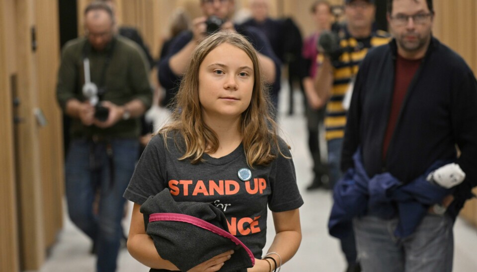 Klimaaktivist Greta Thunberg i retten i Malmö onsdag. Klimaaktivist Greta Thunberg i retten i Malmö onsdag. Foto: Johan Nilsson / TT / AP / NTB