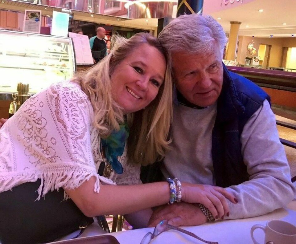 Cathrine Nordstrand og faren Helge Inge for noen år siden. Cath