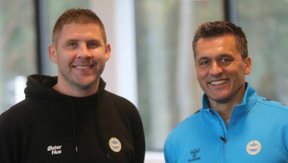 Daglig leder i Sandnes Ulf Øystein Elvestad med Thomas Pereira som er ny hovedtrener. Daglig leder i Sandnes Ulf Øystein Elvestad med Thomas Pereira som er ny hovedtrener.