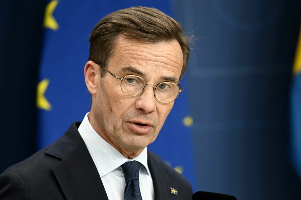 Sveriges statsminister Ulf Kristersson kommer onsdag til Brussel. Her skal han blant annet delta i en minneseremoni for de to svenskene som ble drept i terrorangrepet mandag kveld. Sveriges statsminister Ulf Kristersson kommer onsdag til Brussel. Her skal han blant annet delta i en minneseremoni for de to svenskene som ble drept i terrorangrepet mandag kveld. Foto: NTB / AP