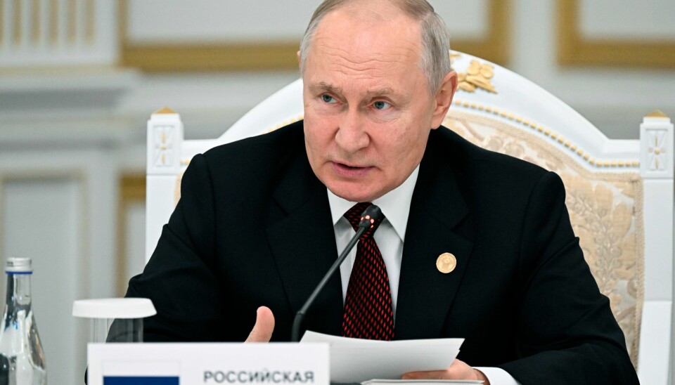 Russland-president Vladimir Putin hevder russiske tropper har framgang i Ukraina. Russlands president Vladimir Putin taler på et toppmøte i Bisjkek i Kirgisistan. Foto: Pavel Bednyakov / Sputnik / AP NTB