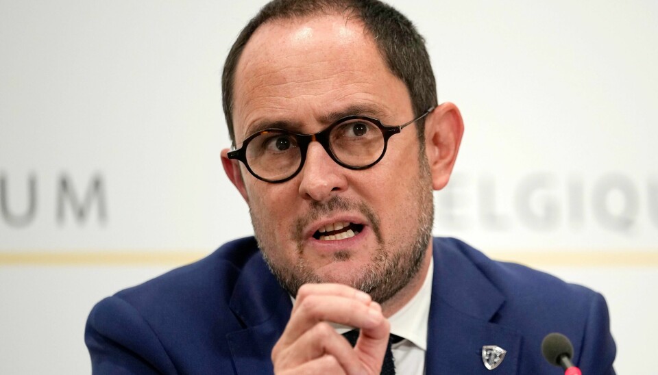 Belgias justisminister Vincent Van Quickenborne går av etter terrorangrepet i Brussel der to svensker ble drept. Belgias justisminister Vincent Van Quickenborne går av etter terrorangrepet i Brussel der to svensker ble drept. Foto: Martin Meissner / AP / NTB
