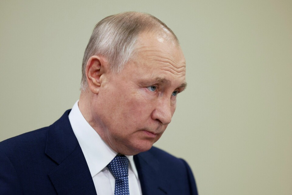 Russlands president Vladimir Putin har ikke avvist bruk av atomvåpen. Russian President Vladimir Putin attends a meeting with Perm Region Governor Dmitry Makhonin in Perm, Russia October 19, 2023. Sputnik/Gavriil Grigorov/Pool via REUTERS ATTENTION EDITORS - THIS IMAGE WAS PROVIDED BY A THIRD PARTY.