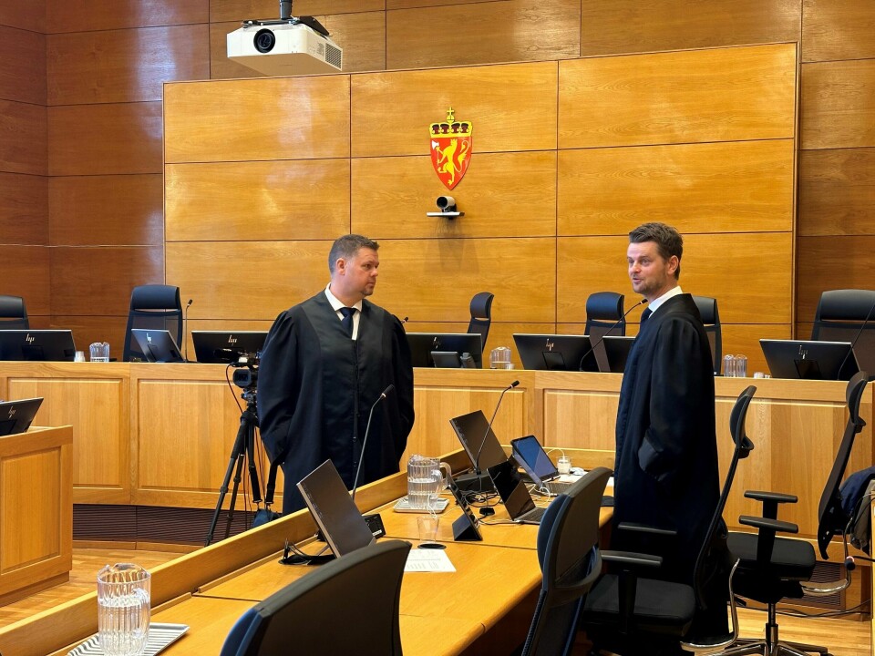 Stian Bråstein (t.v.) og Stian Kristensen, forsvarerne til Johny Vassbakk, holdt tirsdag sin prosedyre der de ba om at Vassbakk ble frifunnet for drapet på Birgitte Tengs. Stian Bråstein (t.v.) og Stian Kristensen, forsvarerne til Johny Vassbakk, holdt tirsdag sin prosedyre i saken der de ba om at Vassbakk ble frifunnet for drapet på Birgitte Tengs.