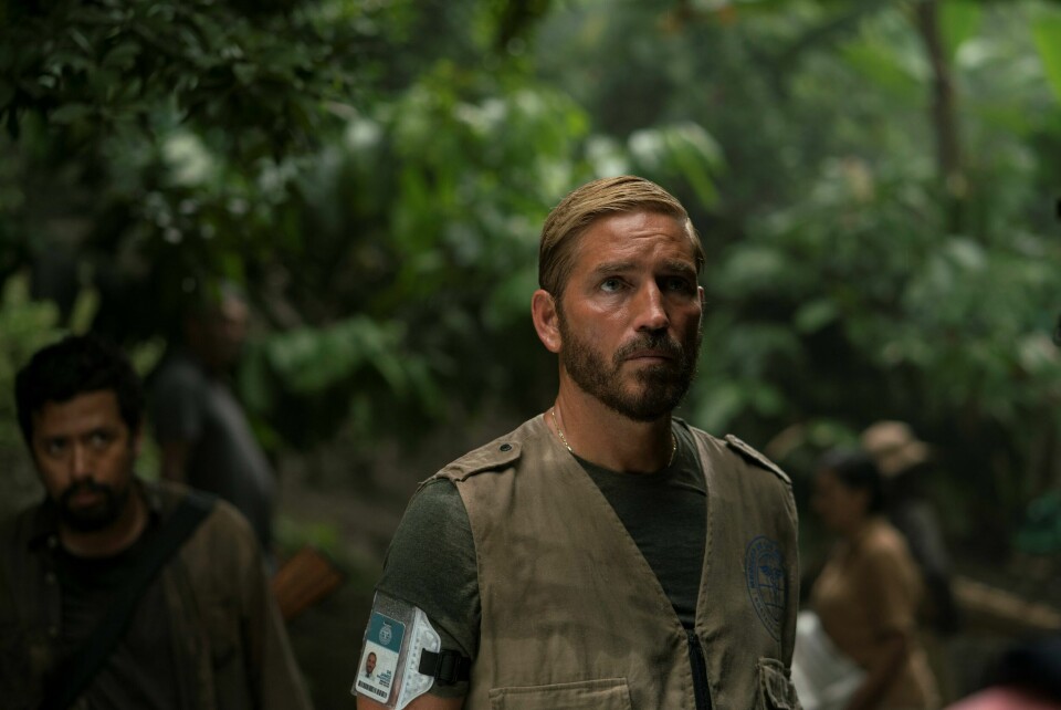 Jim Caviezel i den omstridte filmen . «Sound of Freedom» som nå er klar for norske kinoer. «Sound of Freedom»