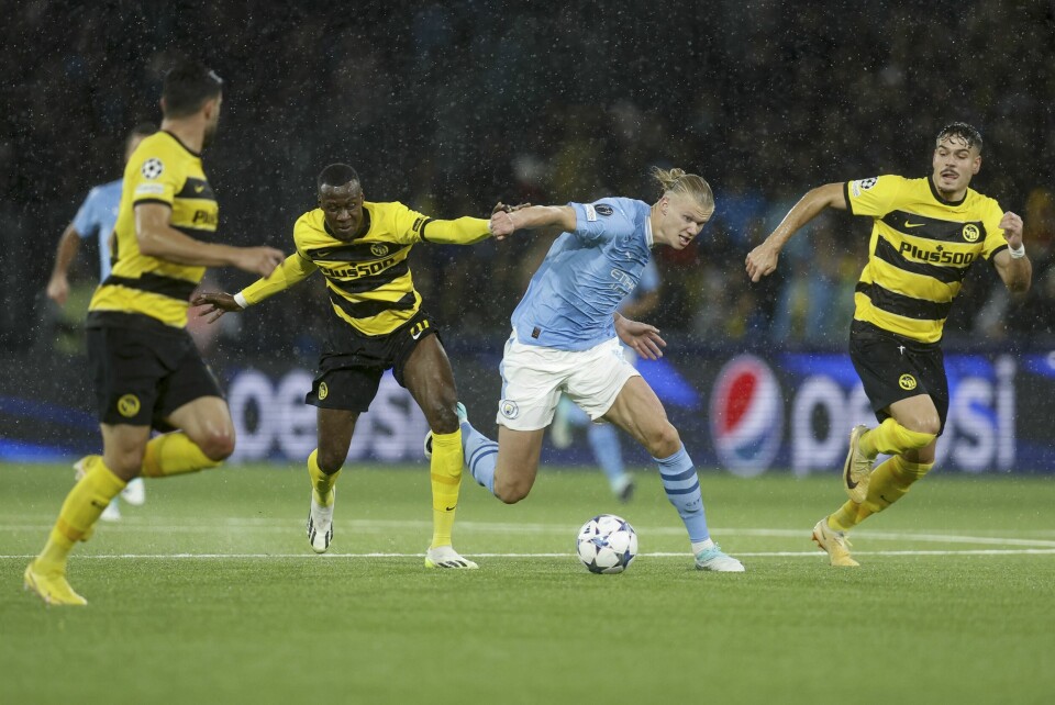 Erling Braut Haaland i aksjon for Manchester City borte mot Young Boys i mesterligaen onsdag. Foto: Peter Klaunzer / Keystone / AP / NTB Erling Braut Haaland i aksjon for Manchester City borte mot Young Boys i mesterligaen onsdag. Foto: Peter Klaunzer / Keystone / AP / NTB