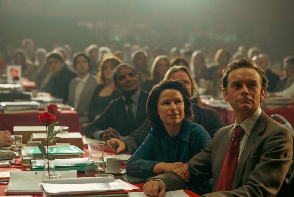 Kathrine Thorborg Johansen som Gro Harlem Brundtland, og Jan Gunnar Røise som Reiulf Steen i «Makta». Kathrine Thorborg Johansen som Gro Harlem Brundtland, og Jan Gunnar Røise som Reiulf Steen i «Makta».