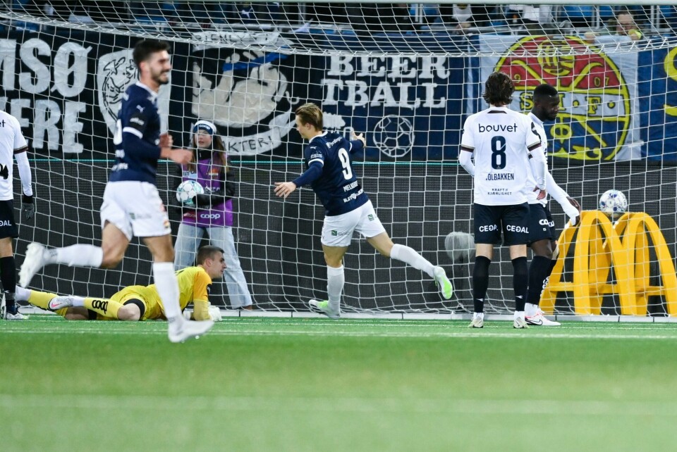 Elias Melkersen sendte Strømsgodset i ledelsen mot Viking. Elias Melkersen sendte Strømsgodset i ledelsen mot Viking. Foto: Annika Byrde / NTB