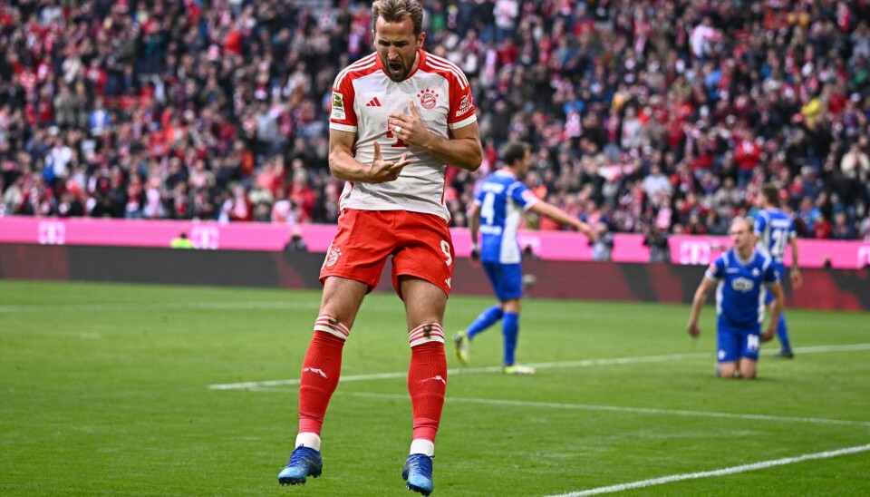 Harry Kane slo til med hattrick i Bayern Münchens 8-0-seier lørdag. Harry Kane slo til med hattrick i Bayern Münchens 8-0-seier lørdag. Foto: Tom Weller / DPA / AP / NTB