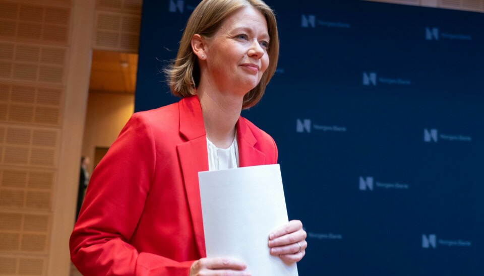 Sentralbanksjef Ida Wolden Bache innleder om komiteens rentebeslutning. Sentralbanksjef Ida Wolden Bache innleder om komiteens rentebeslutning.