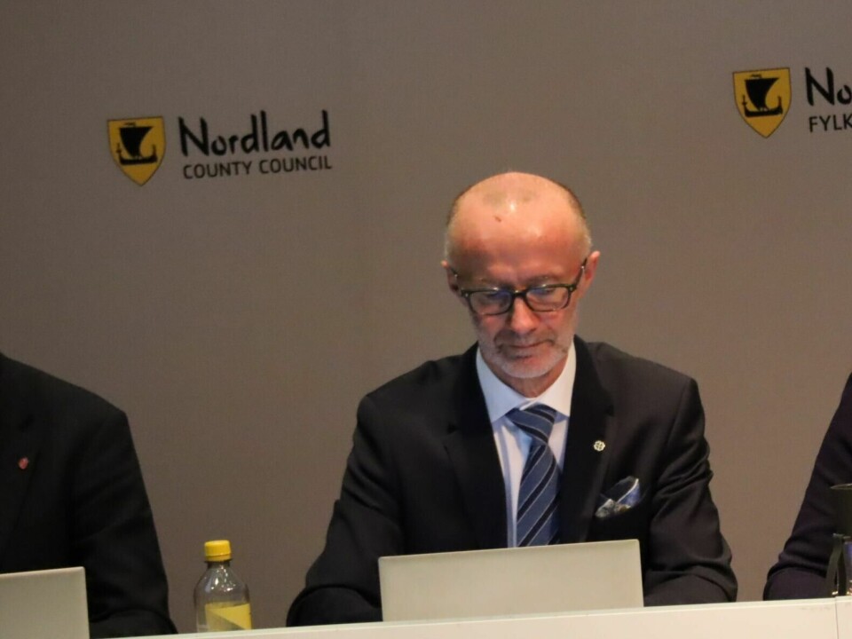 Svein Eggesvik (Sp), leder i Nordland fylkesråd, sier det er trist og alvorlig at batterisatsningen er satt på vent. Svein Eggesvik, Nordland Senterparti, nestleder Nordland fylkesråd.Tatt på fylkesting i Sortland, oktober 2022.