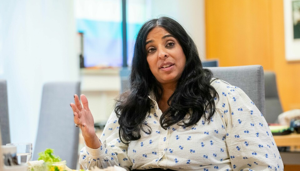 Kultur- og likestillingsminister Lubna Jaffery. Foto: Emilie Holtet / NTB