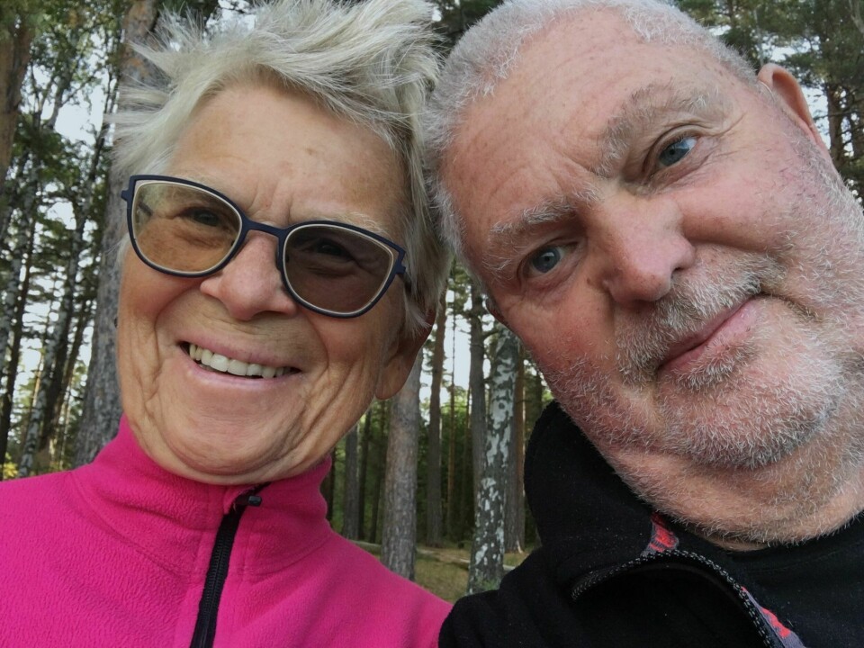 Leif Alnes (79) er omsorgsperson for konen sin, som har demens. Anemarie Alnes og Leif Alnes.