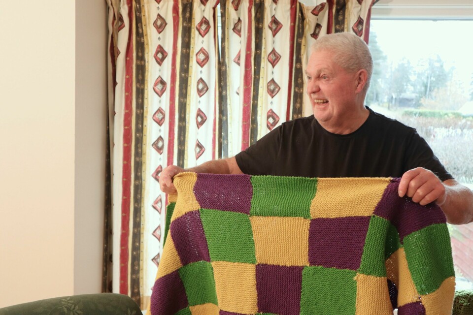 Skjerf som Anemarie Alnes har strikket. Skjerf som Anemarie Alnes har strikket.