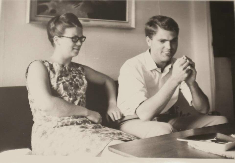 Leif og Anemarie Alnes ble gift i 1967. Gammelt bilde av Laif og Anemarie Alnes.