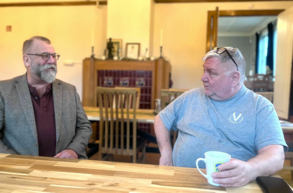 Styreleder Rolf Pettersen og daglig leder Geir Høiland inne i lokalene til Varmestuens venner i Stavanger Styreleder Rolf Pettersen og daglig leder Geir Høiland inne i lokalene til Varmestuens venner i Stavanger