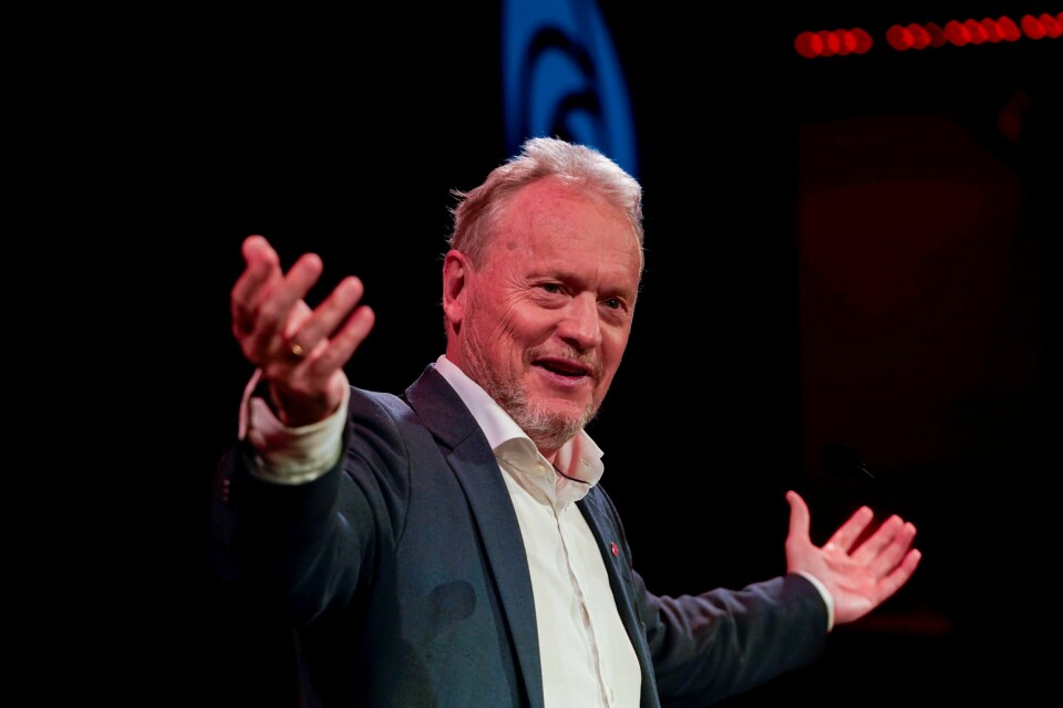 Daværende byrådsleder Raymond Johansen under Arbeiderpartiets valgvake på Folkets hus i høst. .