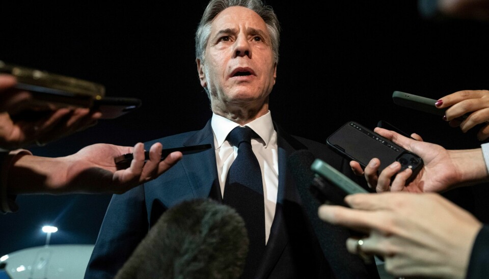 USAs utenriksminister Antony Blinken er blant landene som vil øke satsingen på atomkraft USAs utenriksminister Antony Blinken, som fredag ankom Dubai for å delta på FNs klimatoppmøte, har i en samtale med Iraks statsminister bedt om beskyttelse for amerikanske soldater i Irak. Foto: Saul Loeb / AP / NTB