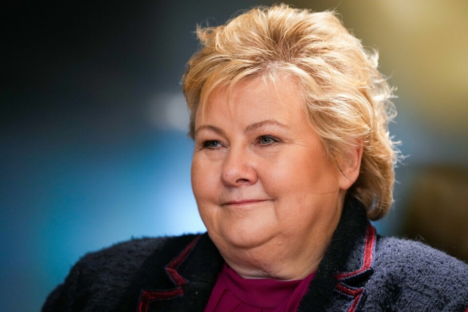 Høyre-leder Erna Solberg kan juble over den siste statsministermålingen til NRK Norske studenter har fortsatt Erna Solberg (H) som knepen favoritt som statsminister, viser den årlige undersøkelsen blant norske studenter ved høgskoler og universiteter. Hennes parti Høyre er også et klart førstevalg blant studentene. Foto: Beate Oma Dahle / NTB