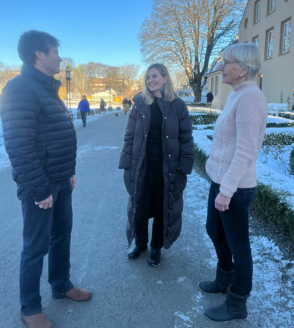 Paul-Magnar Wollstadmo, Amalie Kivijärvi og Elise Oliversen er noen av de frivillige for Kirkens Bymisjon denne julen Paul-Magnar Wolstadmo, Amalie Kivijärvi og Elise Oliversen er noen av de frivillige for Kirkens Bymisjon denne julen