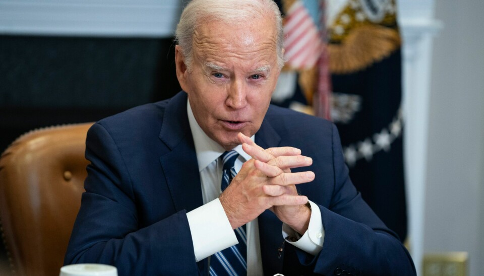 USAs president Joe Biden har forsikret Ukraina om at de ikke er glemt av Vesten, tross den pågående krigen i Gaza. USAs president Joe Biden fra et møte tirsdag som handlet om bekjempelsen av fentanyl. Foto: Evan Vucci / AP / NTB