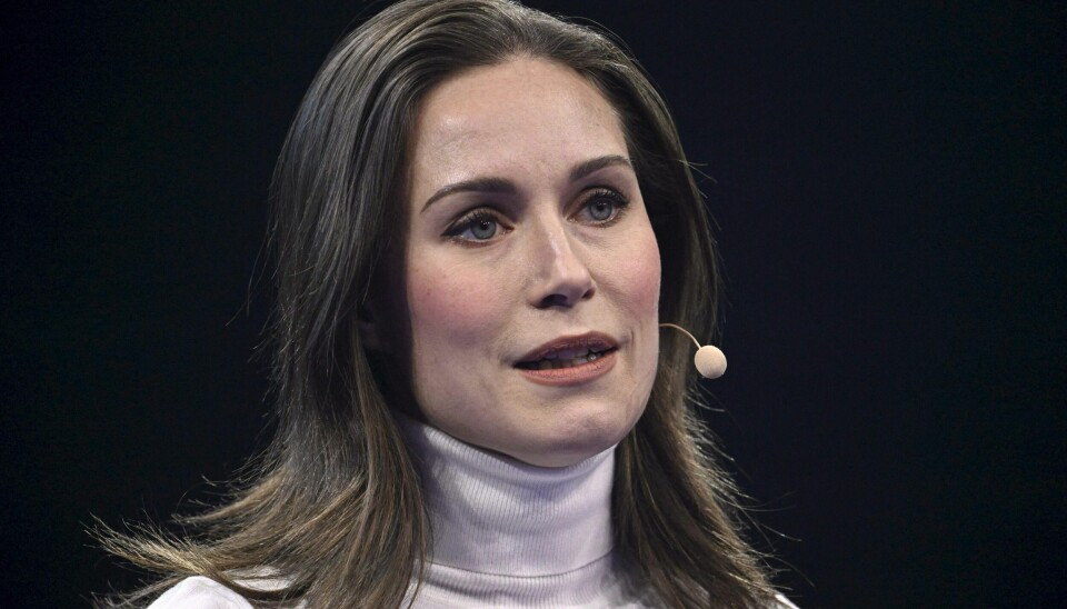 Tidligere statsminister Sanna Marin avbildet under startup-arrangementet «Slush» i Helsingfors i Finland før helgen.