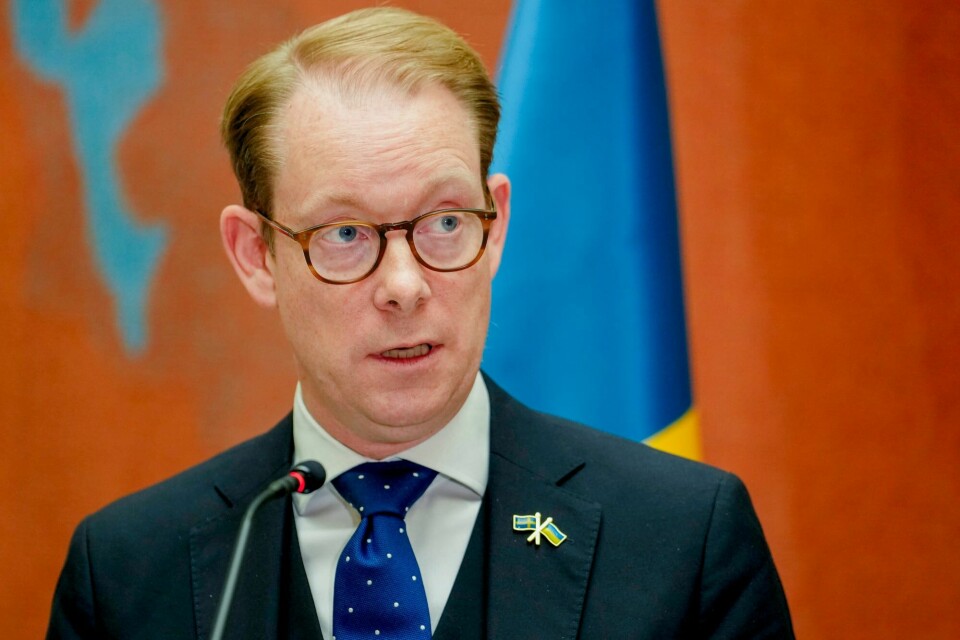 Det finnes ingen som helst grunn til å holde Johan Floderus frihetsberøvet, sier Sveriges utenriksminister Tobias Billström. Her er han under et besøk på Stortinget i november. Det finnes ingen som helst grunn til å holde Johan Floderus frihetsberøvet, sier Sveriges utenriksminister Tobias Billström. Her er han under et besøk på Stortinget i november.