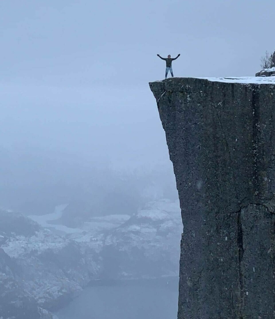 Preikestolen er Per A. Thorbjørnsens treningssenter. Han blir aldri lei av å ta turen hit. Preikestolen er Per A. Thorbjørnsens treningssenter. Han blir aldri lei av å ta turen hit