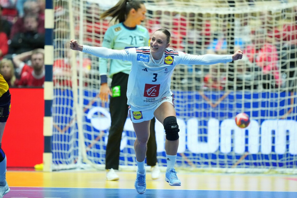 Frankrikes Alicia Toublanc i VM-semifinalen mot Sverige fredag kveld. Frankrikes Alicia Toublanc i VM-semifinalen mot Sverige. Foto: Henning Bagger/Ritzau Scanpix via AP / NTB
