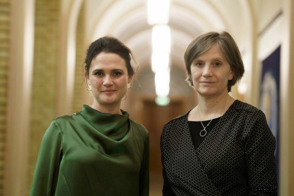 Kunnskapsminister Kari Nessa Nordtun (Ap) og barne- og familieminister Kjersti Toppe (Sp) tar på seg rollen som festbrems for russen. leder