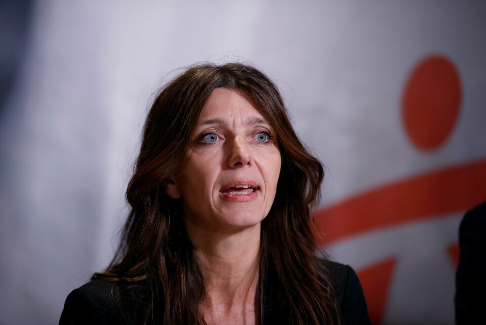 Oslo 20141006.Generalsekretær i Leger uten grenser, Anne Cecilie Kaltenborn, under en pressekonferanse hos Leger uten Grenser mandag ettermiddag i forbindelse med at en norsk kvinne er smittet av Ebolaviruset. Kvinnen skal bli behandlet på Ullevål universitetssykehus.Foto: Cornelius Poppe / NTB scanpix Oslo 20141006.
Generalsekretær i Leger uten grenser, Anne Cecilie Kaltenborn, under en pressekonferanse hos Leger uten Grenser mandag ettermiddag i forbindelse med at en norsk kvinne er smittet av Ebolaviruset. Kvinnen skal bli behandlet på Ullevål universitetssykehus.
Foto: Cornelius Poppe / NTB scanpix