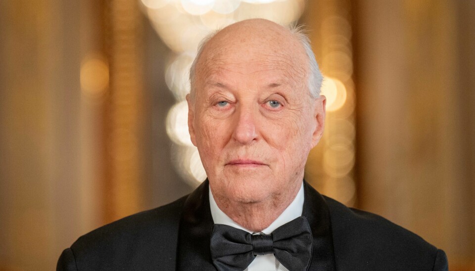 Kong Harald holder nyttårstalen 2023 på Slottet. Kong Harald holder nyttårstalen 2023 på Slottet.