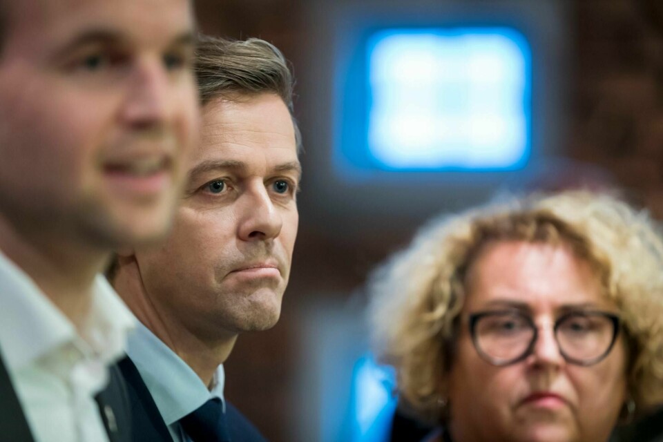 KrF-leder Knut Arild Hareide, med nestlederne Kjell Ingolf Ropstad og Olaug Bollestad