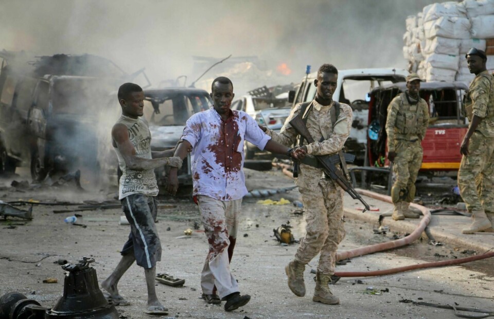 Den ytterliggående islamistgruppa har stått bak en rekke blodige angrep og terroraksjoner i Somalia de siste årene, blant dem angrepet som kostet over 500 mennesker livet i Mogadishu i oktober 2017 (bildet). Foto: AP / NTB scanpix