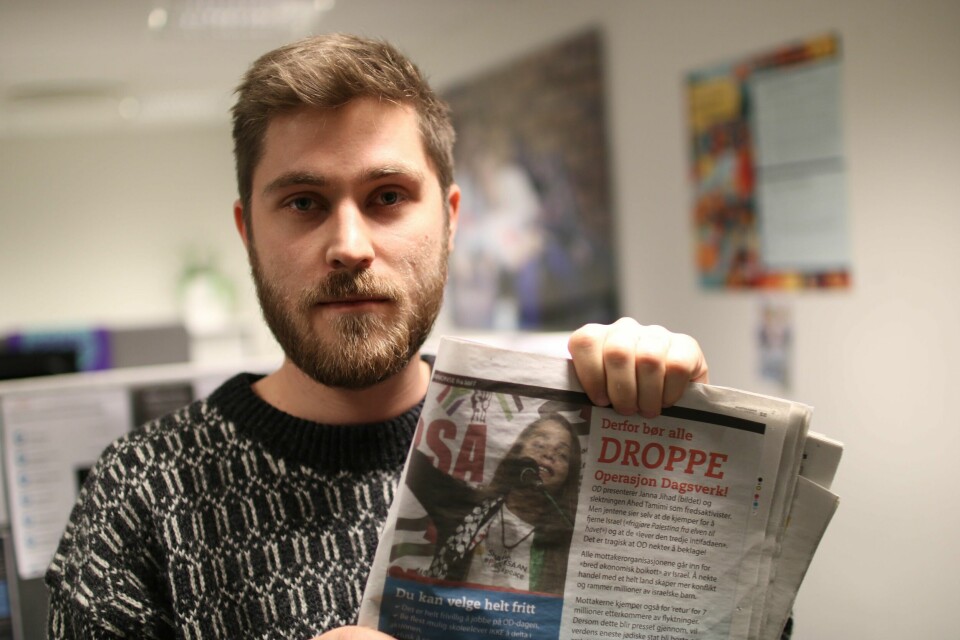 BES DROPPE OD: Håvard Skjerdal i KFUK-KFUM Global reagerer kraftig på at store norske aviser har tatt inn en annonse som ber folk droppe Operasjon Dagsverk.