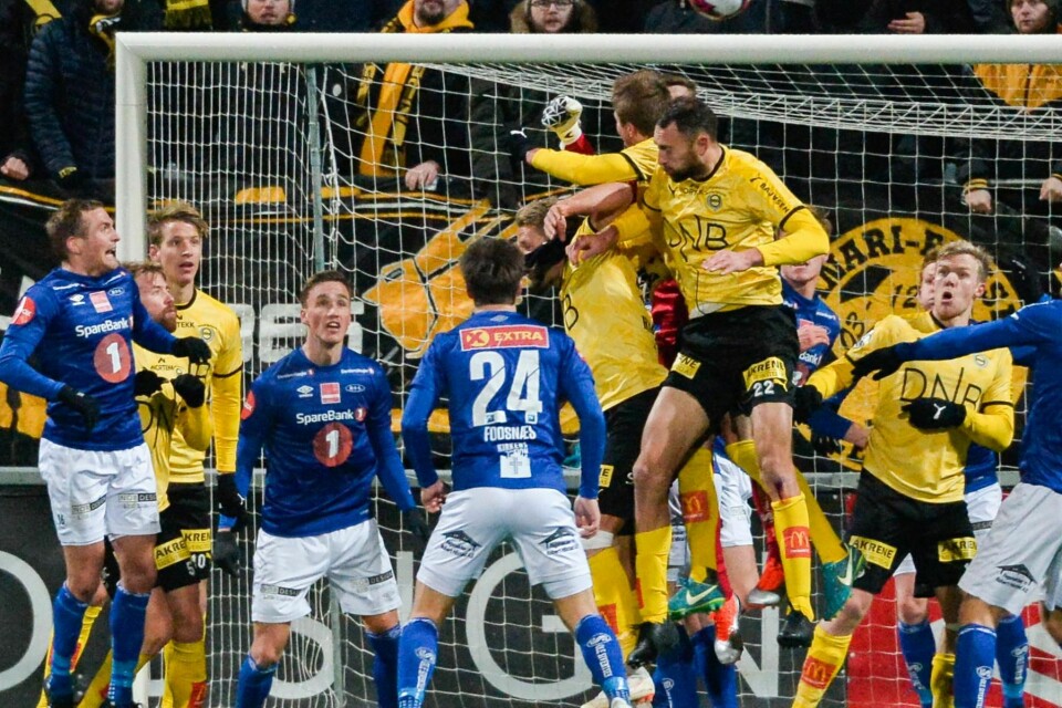 Det ble heftige dueller mellom Ranheim og Lillestrøm søndag kveld.