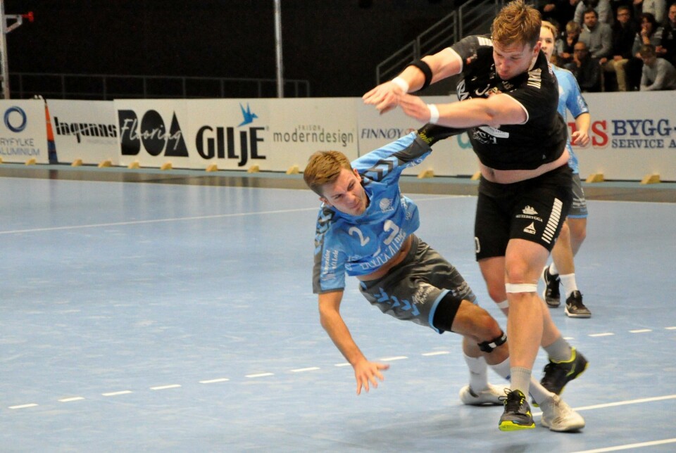 Lars Sigve Hamre og Sandnes HK møtte veggen mot St. Hallvard søndag. FOTO: ESPEN IVERSEN Lars Sigve Hamre og Sandnes HK møtte veggen mot St. Hallvard søndag. FOTO: ESPEN IVERSEN