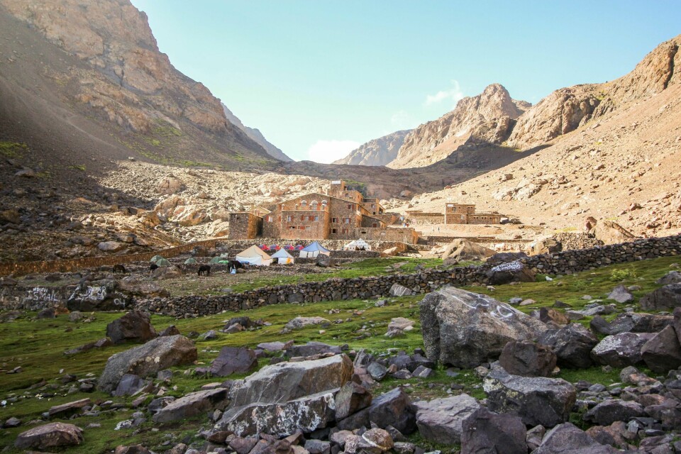 Basecamp Club Alpin Français ligger nær stedet i Atlas-fjellene i Marokko der den norske og danske kvinnen ble funnet drept. Foto: Torbjørn Brandeggen / NTB scanpix