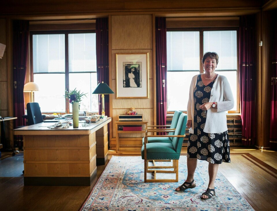 På kontoret: Marianne Borgen (SV) er inne i sitt siste år i sin første periode som Oslo ordfører. FOTO: LENE SØRØY NEVERDAL