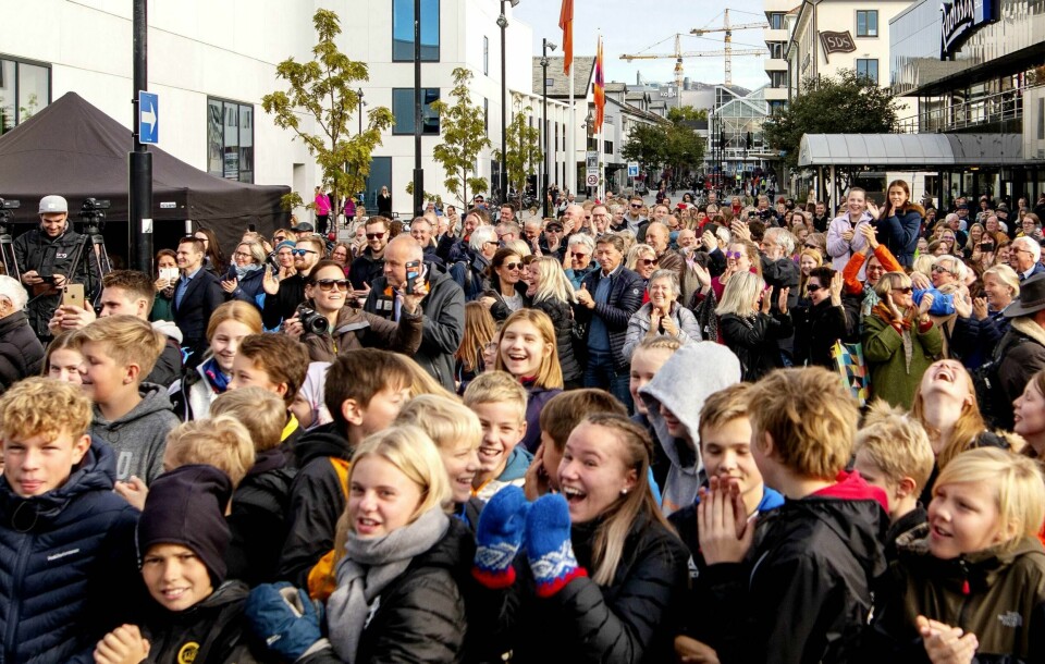 Bodøværingene jublet da Bodø ble kåret til Europeisk kulturhovedstad i 2024. Foto: Per Inge Johnsen, NTB Scanpix