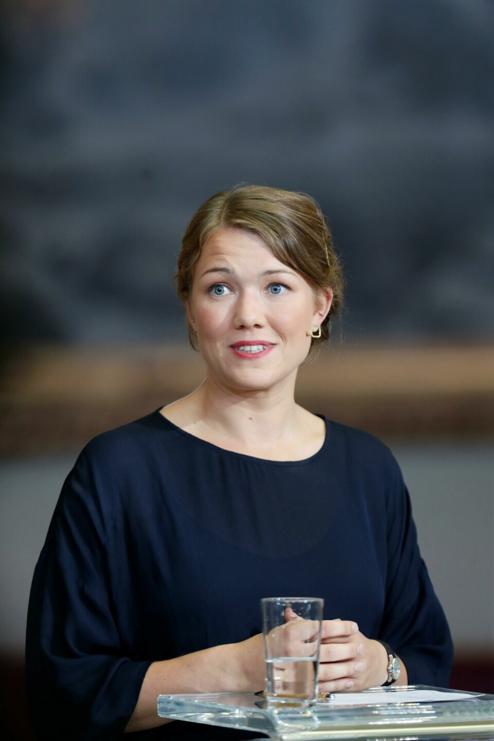 Oslo 20190909. Une Bastholm i MDG på Stortinget og partilederdebatten i forbindelse med kommune- og fylkesvalget 2019.Foto: Terje Bendiksby / NTB scanpix Oslo 20190909. Une Bastholm i MDG på Stortinget og partilederdebatten i forbindelse med kommune- og fylkesvalget 2019.Foto: Terje Bendiksby / NTB scanpix